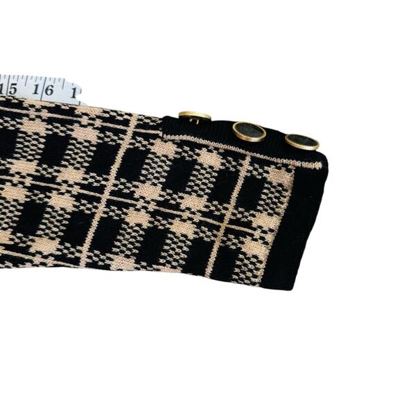 Don Sayres Wellmore Cardigan 10 Wool Blend Vintage Black Gold Buttons - Picture 10 of 12